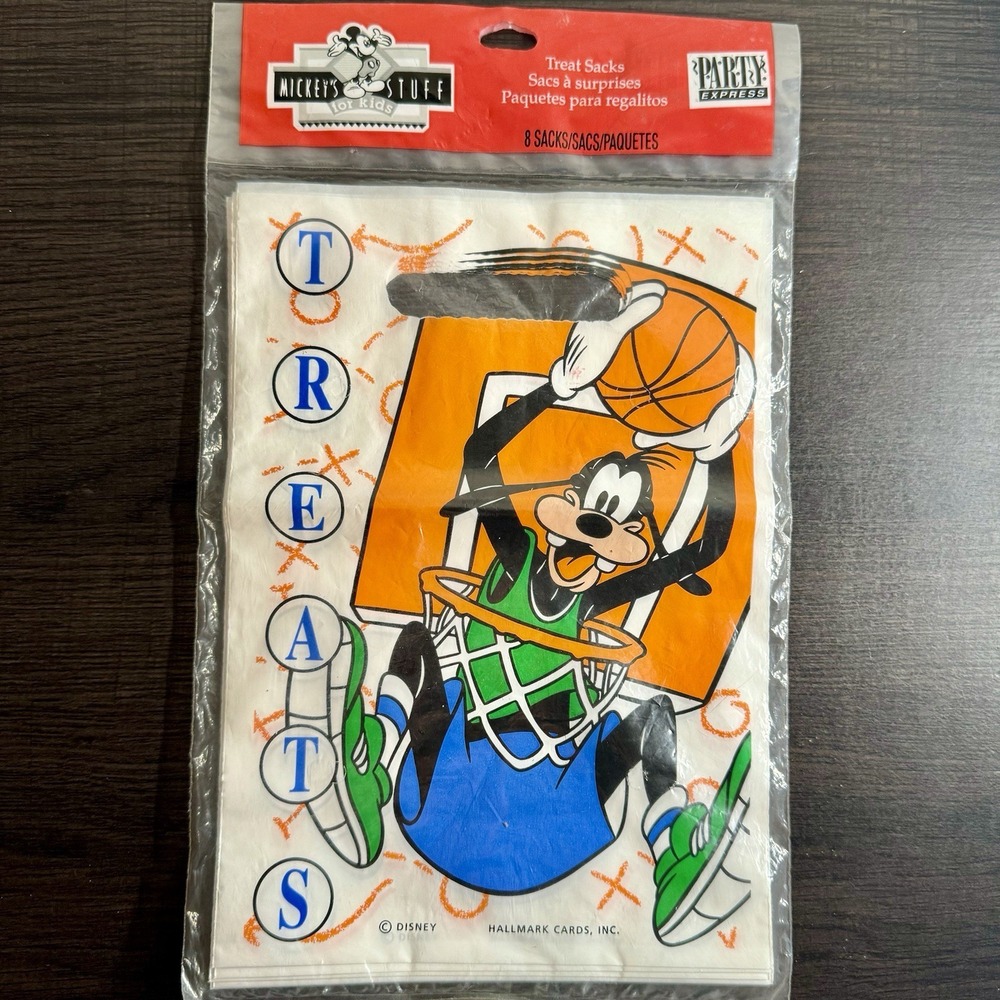 Vtg Disney Goofy Treat Sacks, Birthday, Loot bags, Party Favors Mickey & Friends